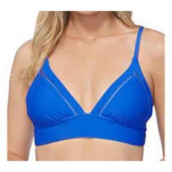 985 Raisins  Seychelles Anya tie back Bikini Swim Top BLUE sz S new - Picture 1 of 2